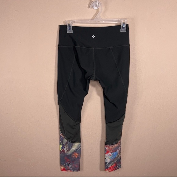 SMALL LAYER 8 LEGGINGS GREY COLORFUL ACCENT STRETCH ACTIVEWEAR ATHLETIC - Picture 6 of 11